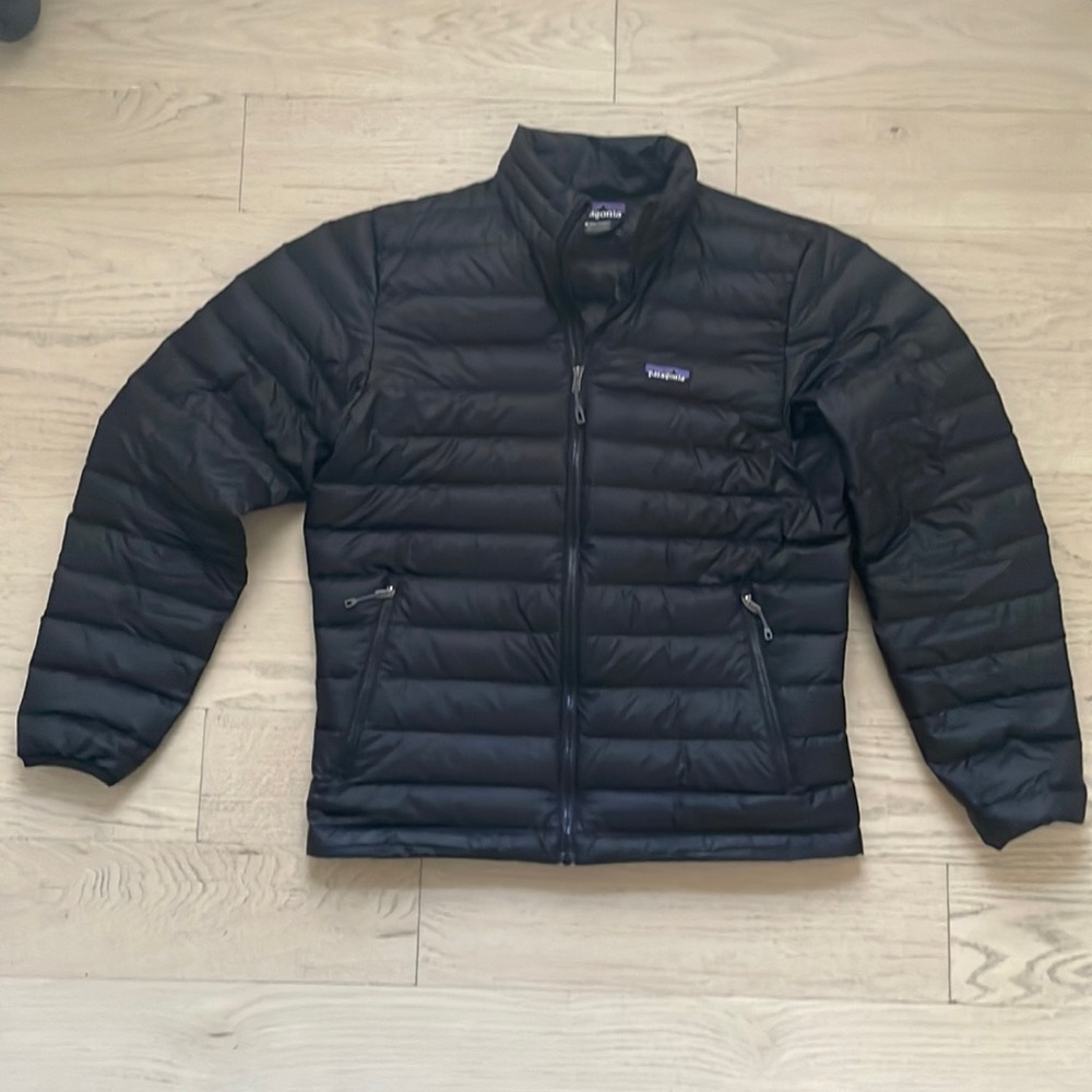 Patagonia down sweater jacket, black, men’s medium